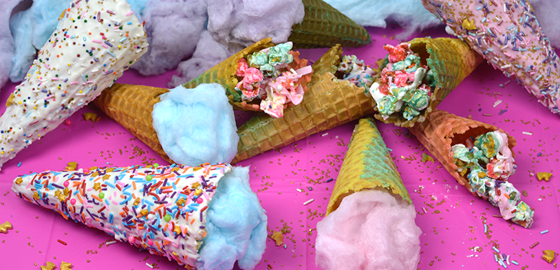 Rainbow Sprinkle Cones