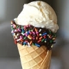 Rainbow Sprinkles NPH Carnival Blend Decorettes on Waffle Cone