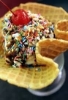 waffle Cone with Rainbow Sprinkles