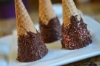 Ice Cream Cones with Chocolate Sprinkles