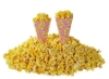 Gold Medal #2067 0.8 oz paper popcorn cone filled with popcorn for giveaways and concession service