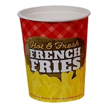 #2301 16 oz. Printed Paper French Fry Cup