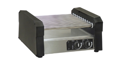 Gold Medal compact hot dog roller grill with stainless steel rollers