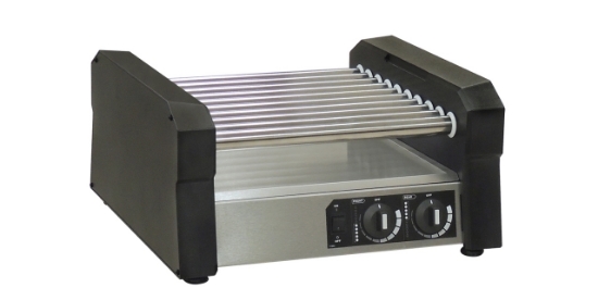 Gold Medal compact hot dog roller grill with stainless steel rollers