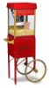 2404 & 26FunPop 4 oz. Popcorn Machine 2404 on Red Cart2649CR