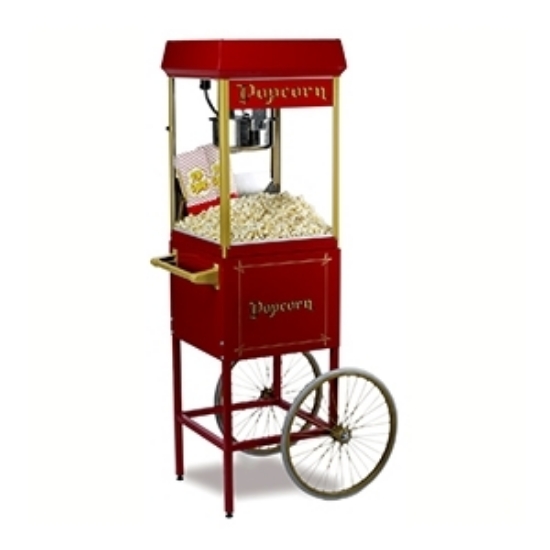 FunPop 8 oz. Popcorn Machine on 2689CR cart