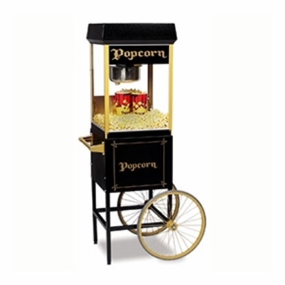 FunPop 8 oz. Popcorn Machine on black cart