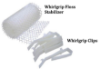 WHIRL GRIP & CLIPS Cotton candy machine parts including floss pan and stabilizer kit