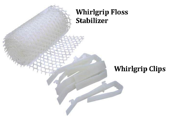 WHIRL GRIP & CLIPS Cotton candy machine parts including floss pan and stabilizer kit