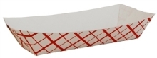 disposable paper hot dog tray red white