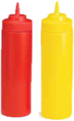 TABL11253K M WideMouth Squeeze Bottles RED - YELLOW