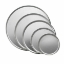 Coupe Style Aluminum Pizza Pans