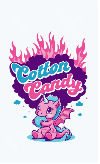 Baby Unicorn Dragon Cotton Candy Bag 