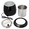 WINCO ESW-66 - Electric 10 Qt Deluxe Black Kettle Soup Warmer Set, included parts