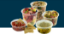 Heavy Duty Combo Pack Deli Containers clear round polypropylene containers with tight lids for takeout food storage 8-32 oz Cotton candy containers, counter trays, and bag sealing supplies