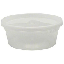 Empress Products EHDC08C 8oz heavy duty deli containers combo pack clear microwave-safe polypropylene containers with snap-tight lids 240 per case