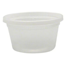 12oz heavy duty clear deli containers with matching lids for restaurant food storage and takeout