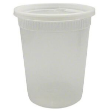 32oz heavy duty clear deli containers with secure lids for restaurant bulk food storage and takeout