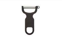 Mercer Culinary black Y peeler M33071BKB with high-carbon steel swivel blade, 4 inch