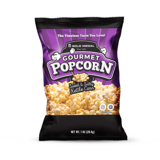 Kettle Corn sweet and salty ready to eat popcorn in mylar bag