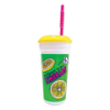 Plastic lemonade cup 32 oz with lid and straw