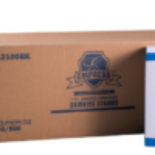 Empress E2100BK 7.75 inch black jumbo unwrapped plastic straws