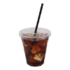 7.75 inch black beverage straws for coffee shops and cafeterias