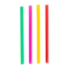 assorted neon polypropylene straws for milkshakes and slushies