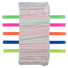 Empress 9 inch neon wrapped boba straws 12mm colossal