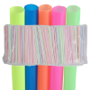 wrapped neon boba straws for café and beverage service