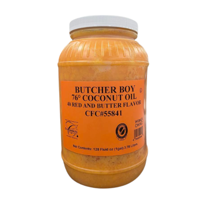 Butcher Boy Butter Flavor Coconut Oil 1 Gallon by Columbus Vegetable Oils for commercial popcorn poppers