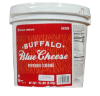 Spicy buffalo popcorn coating with blue cheese
