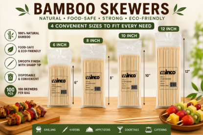 Natural bamboo skewers for every need