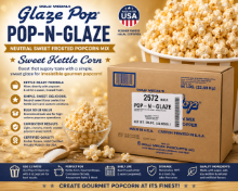 Gold Medal Pop-N-Glaze® Sweet Frosted Popcorn Mix 50 lb bulk box for authentic kettle corn