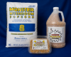 Monster Mushroom Popcorn by Gold Medal shown in bulk bag, gallon jug, and clear kernel container