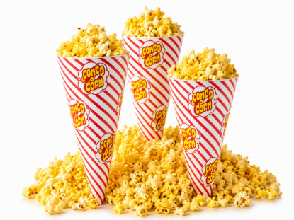 Gold Medal #2067 Cone-O-Corn paper popcorn cups - sample  size for concessions and events