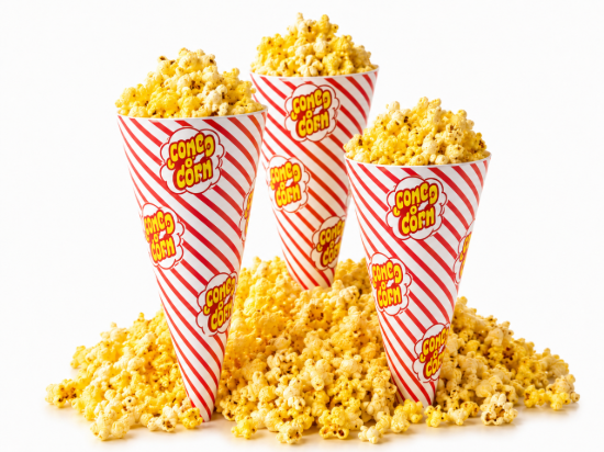 Gold Medal #2067 Cone-O-Corn paper popcorn cups - sample  size for concessions and events
