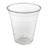 Disposable plastic cold cups with compatible clear sip lids for commercial beverage service