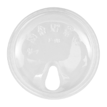 Jovials 98mm clear PET sipper lid with sip-through opening for compatible commercial cold drink cups
