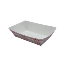 Paper food tray ideal for managing portions of food like appetizers and snacks.